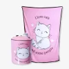 Kit Manta com Balde Eu Amo Gatos