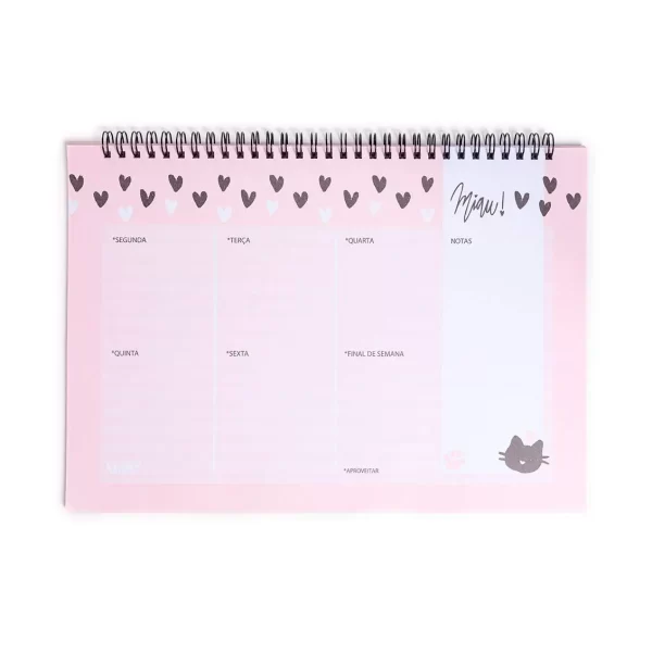 Planner de Mesa A4 - Gatinha