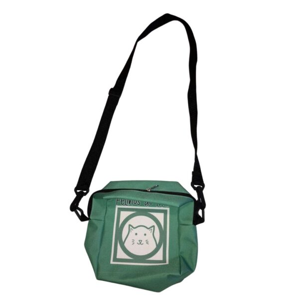 Bolsa lona semi-impermeável - verde - Felinos