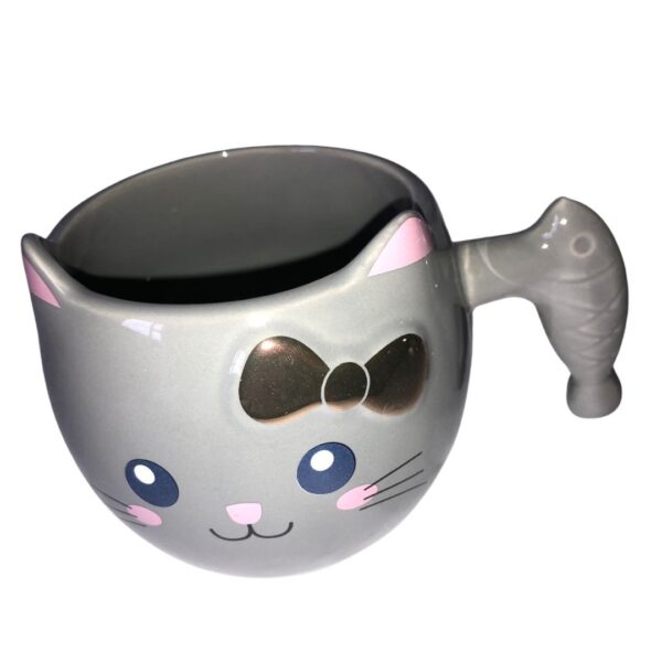 Caneca Gatinho - Alça Peixe Cinza - Image 2